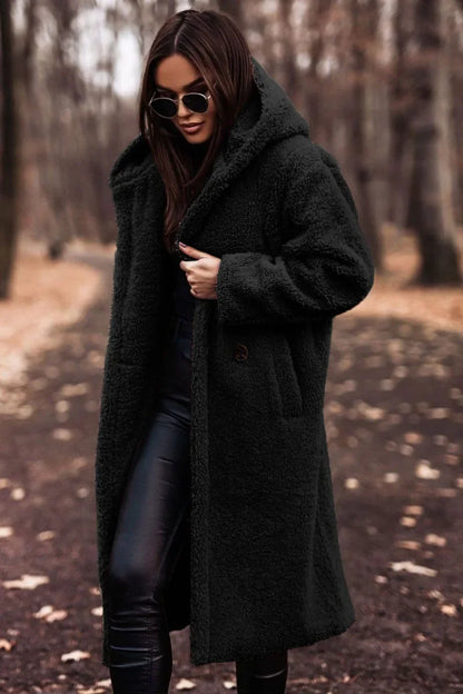 Chaqueta de invierno cómoda para mujer con capucha