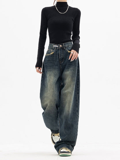 Jeans de Corte Amplio para Mujer