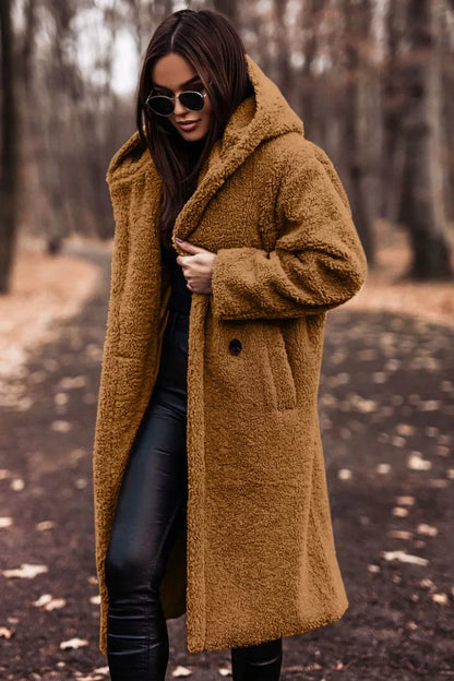 Chaqueta de invierno cómoda para mujer con capucha