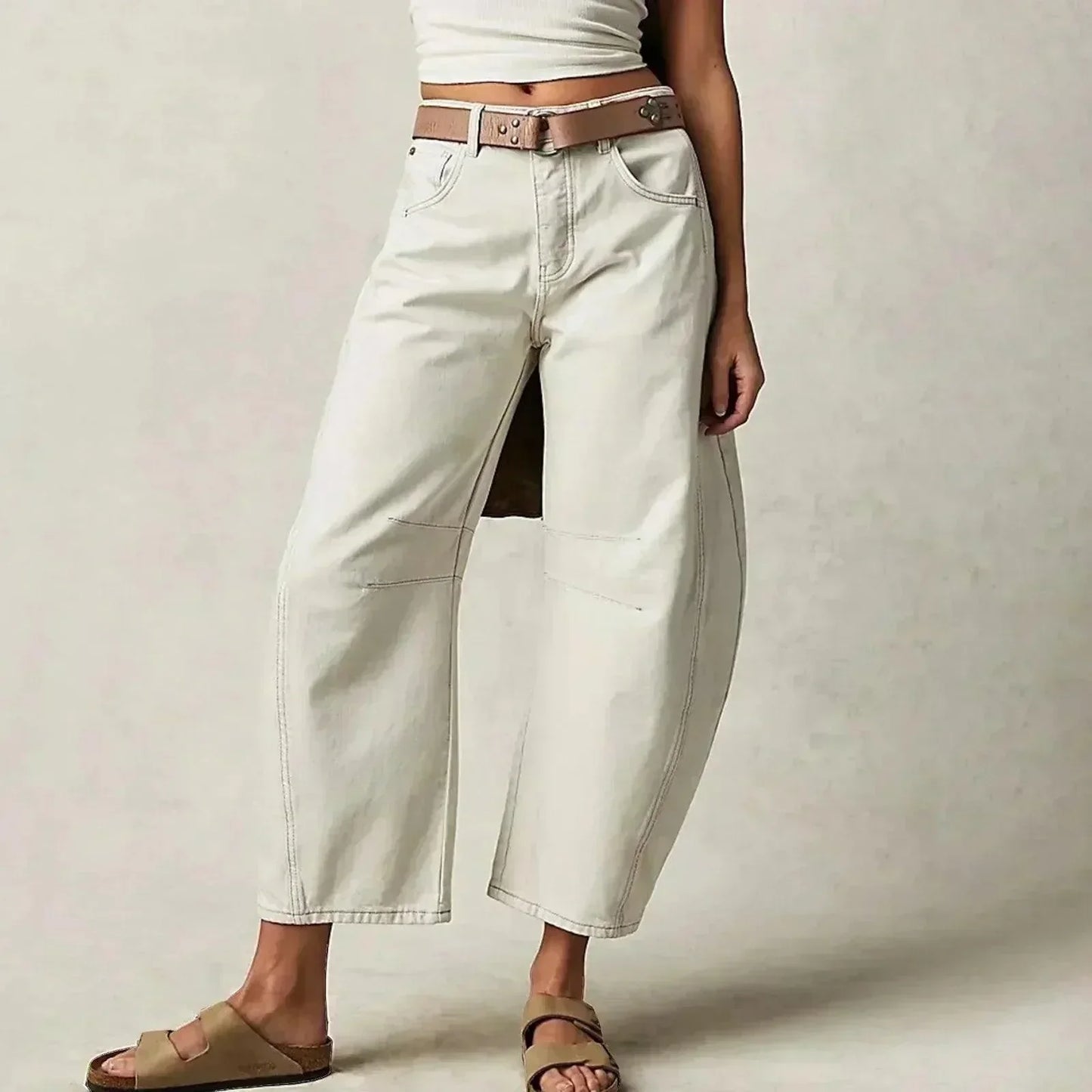 Jeans de tiro alto