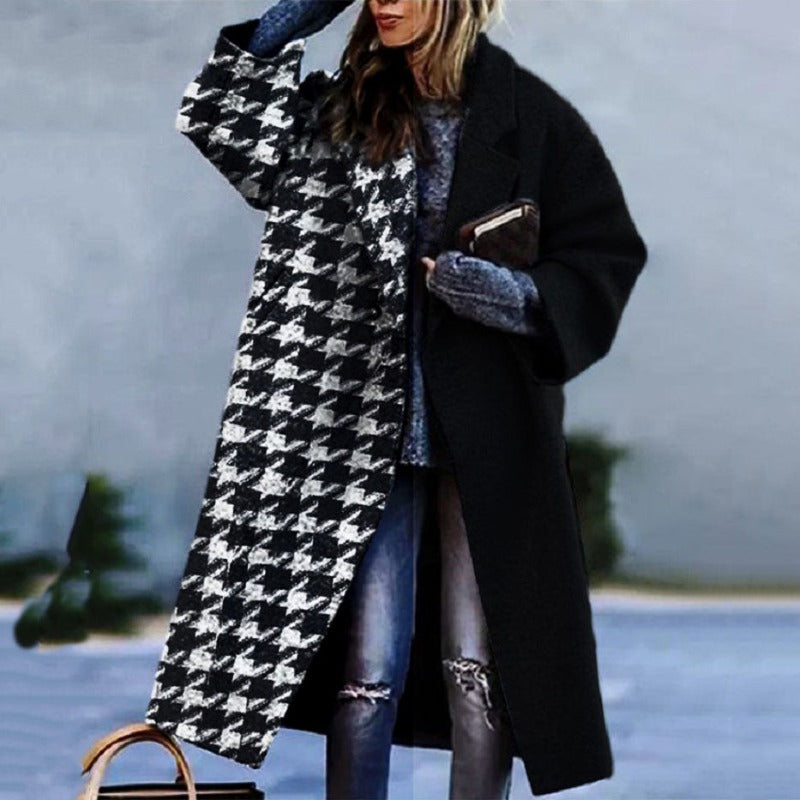 Gabardina larga para mujer, cálida y acogedora para el invierno