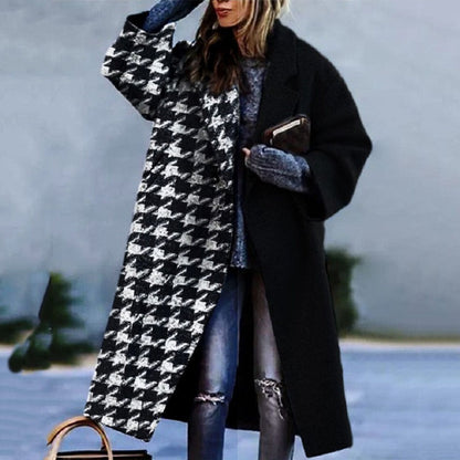 Gabardina larga para mujer, cálida y acogedora para el invierno