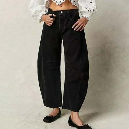 Jeans de tiro alto