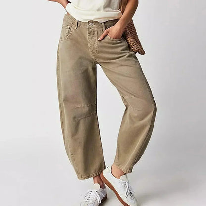 Jeans de tiro alto