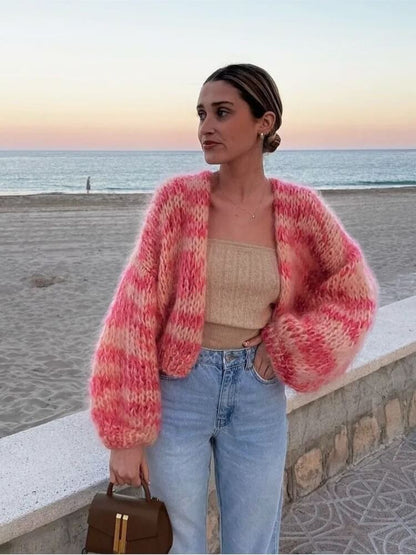 Chaqueta de punto con corte holgado