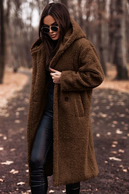 Chaqueta de invierno cómoda para mujer con capucha