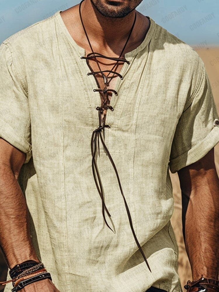 Top de algodón con encaje bohemio