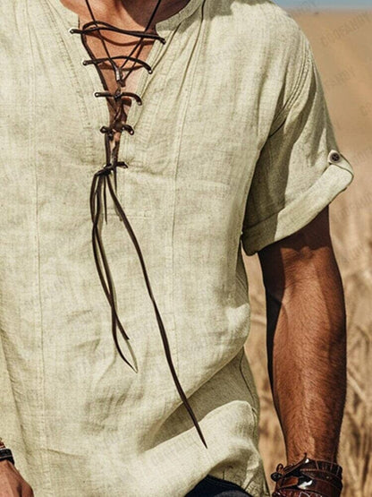 Top de algodón con encaje bohemio
