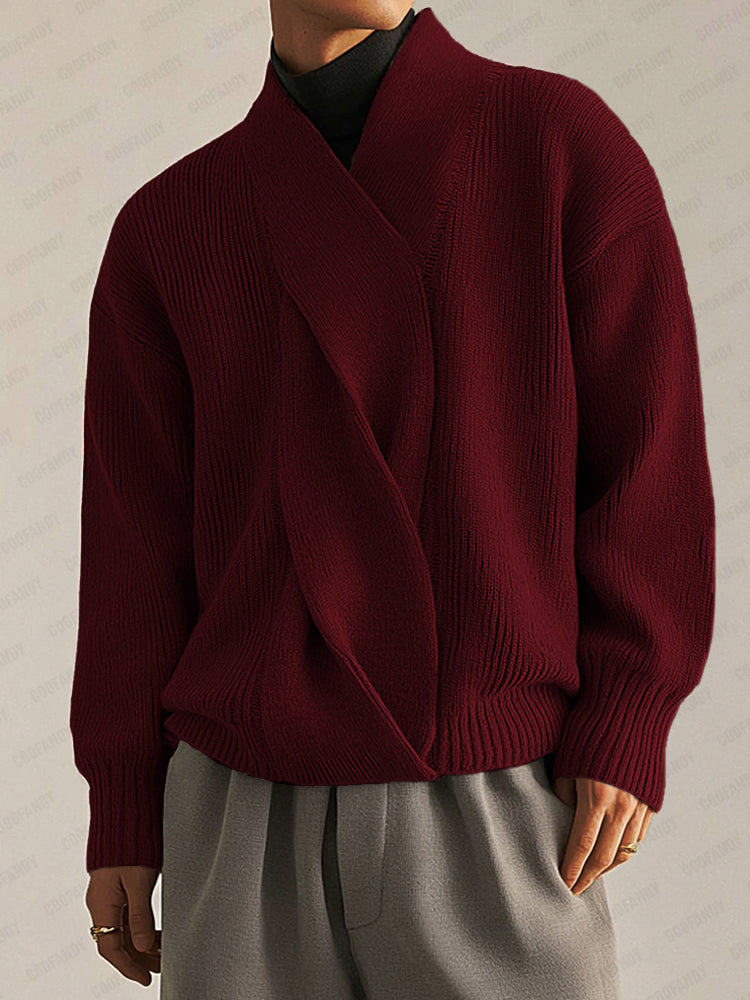 Suéter suave con diseño twist elegante