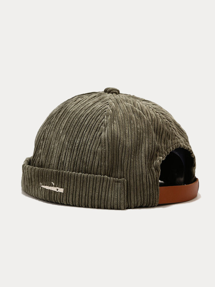 Sombrero de pana sin visera
