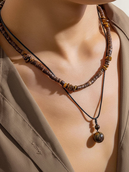 Collar de madera vintage