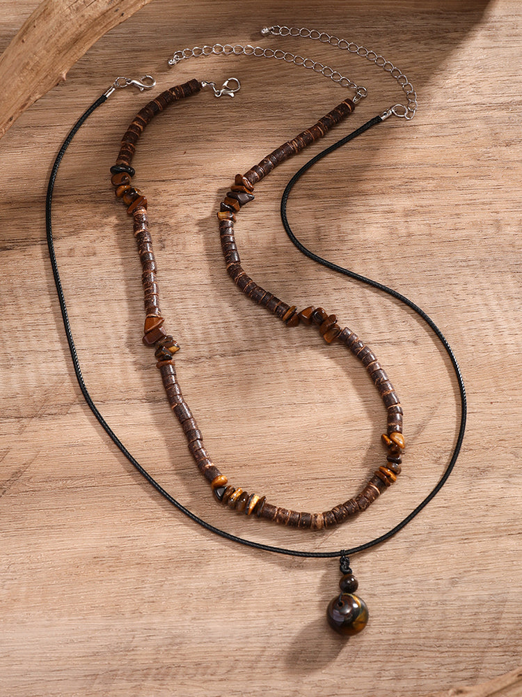 Collar de madera vintage