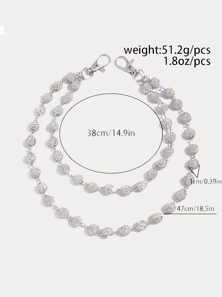 Llavero de strass estilo hip-hop