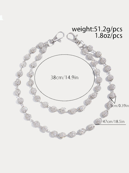 Llavero de strass estilo hip-hop