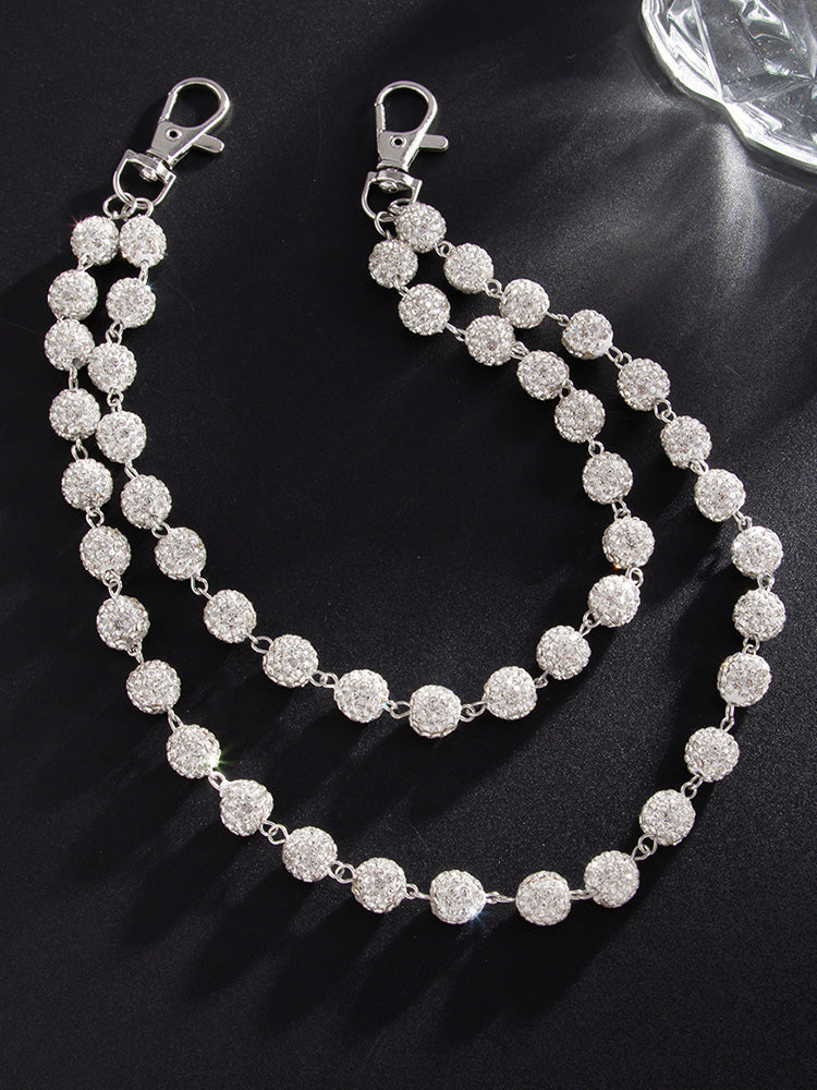 Llavero de strass estilo hip-hop