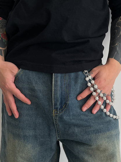 Llavero de strass estilo hip-hop