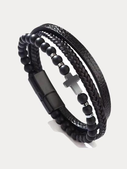 Pulsera de cuero con diseño