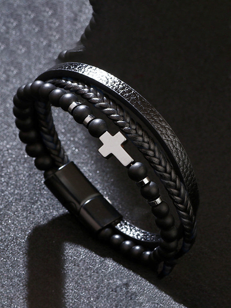 Pulsera de cuero con diseño