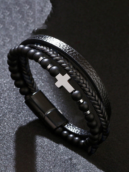 Pulsera de cuero con diseño