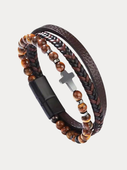 Pulsera de cuero con diseño