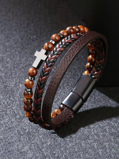 Pulsera de cuero con diseño