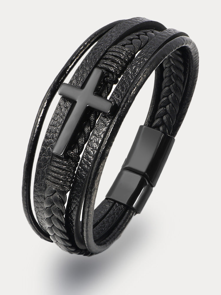 Pulsera de cuero trenzado