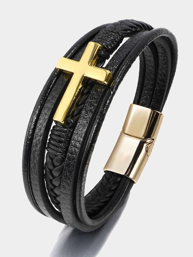 Pulsera de cuero trenzado