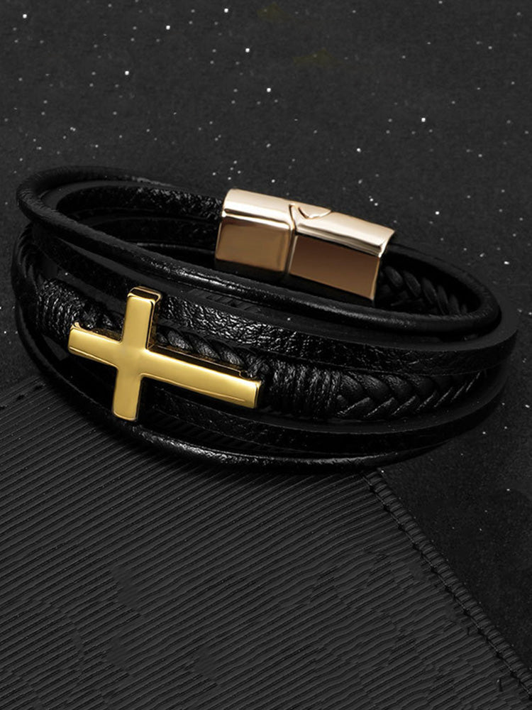 Pulsera de cuero trenzado