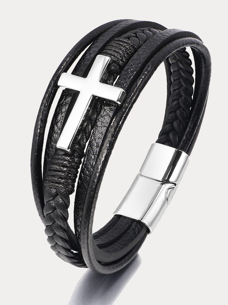Pulsera de cuero trenzado