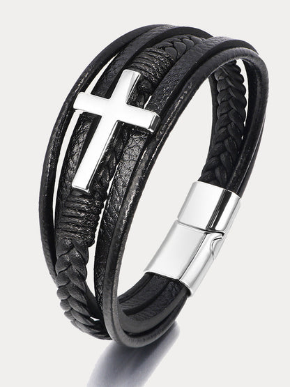 Pulsera de cuero trenzado