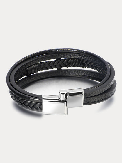 Pulsera de cuero trenzado