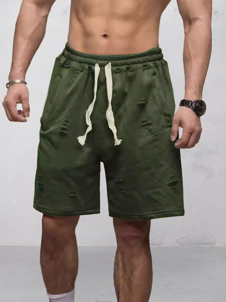 Shorts rasgados de comodidad activa