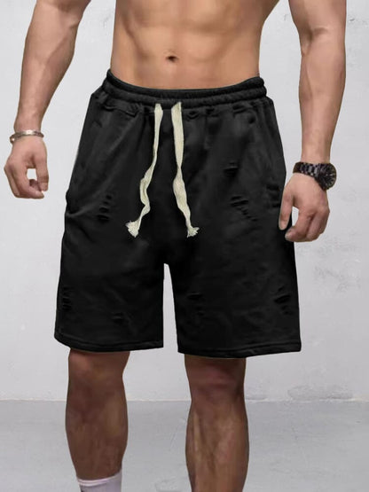 Shorts rasgados de comodidad activa