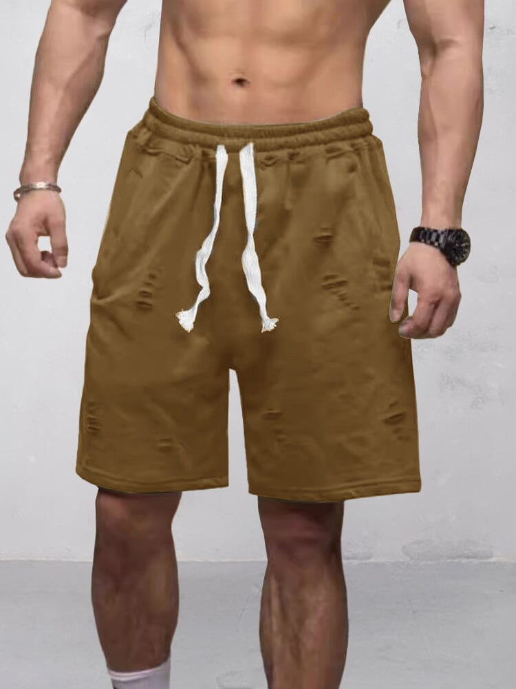 Shorts rasgados de comodidad activa
