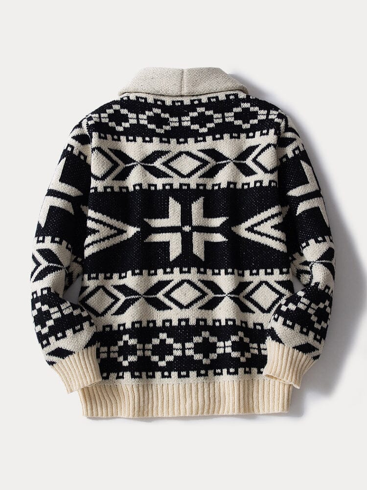 Cardigan jacquard bohemio cómodo