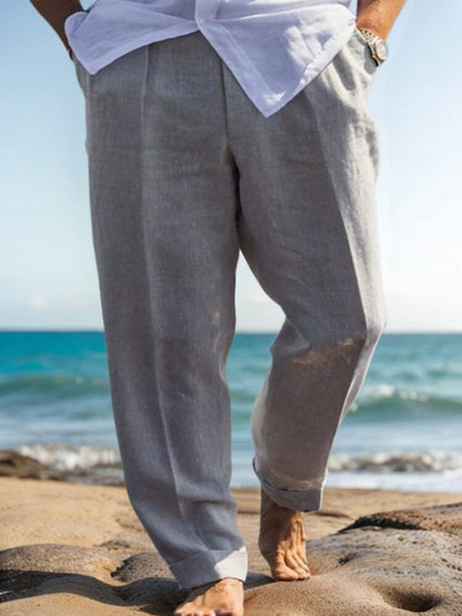 Pantalones de algodón y lino