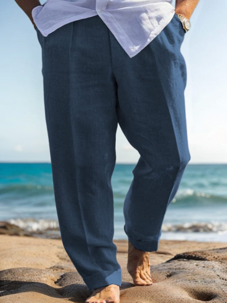 Pantalones de algodón y lino