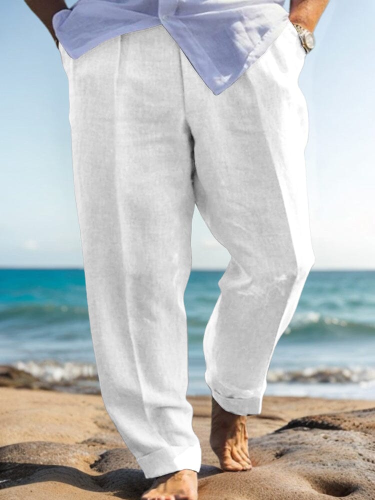 Pantalones de algodón y lino