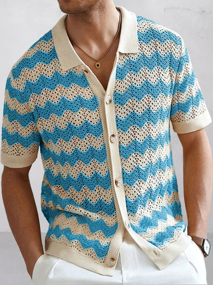 Camisa jacquard de punto