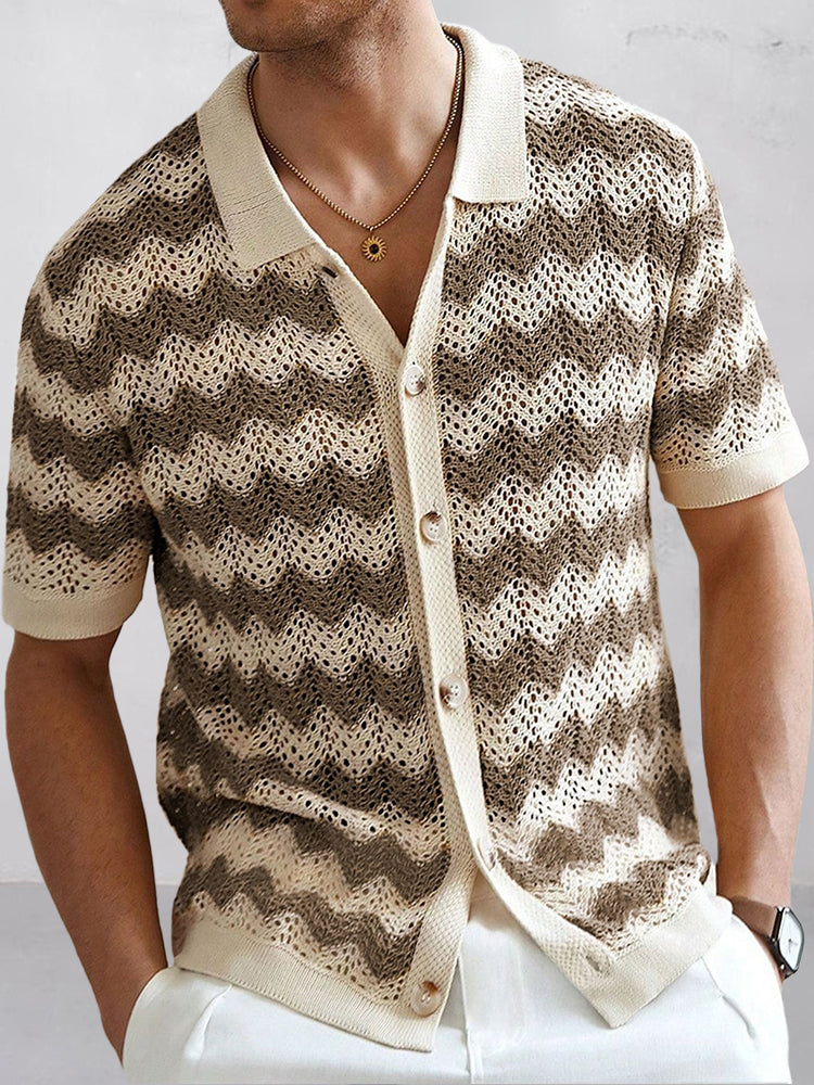 Camisa jacquard de punto
