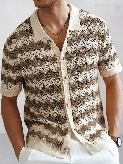 Camisa jacquard de punto