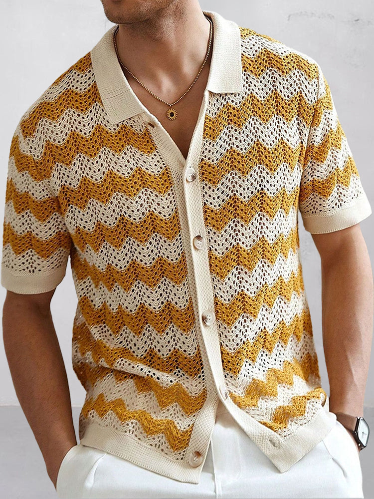 Camisa jacquard de punto
