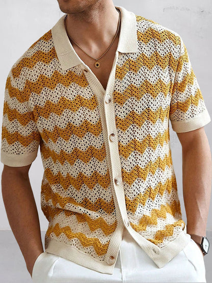 Camisa jacquard de punto