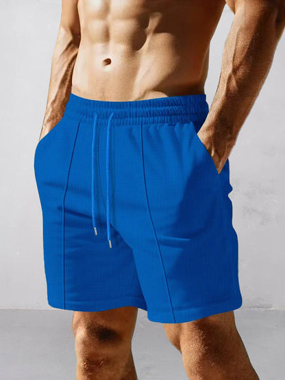 Shorts casuales de tejido waffle
