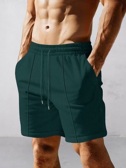 Shorts casuales de tejido waffle