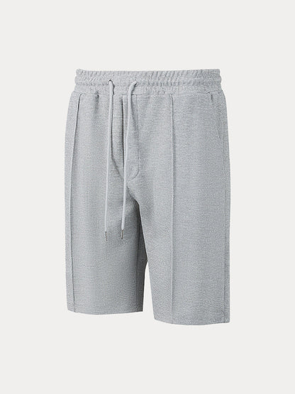 Shorts casuales de tejido waffle