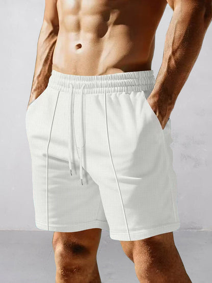 Shorts casuales de tejido waffle
