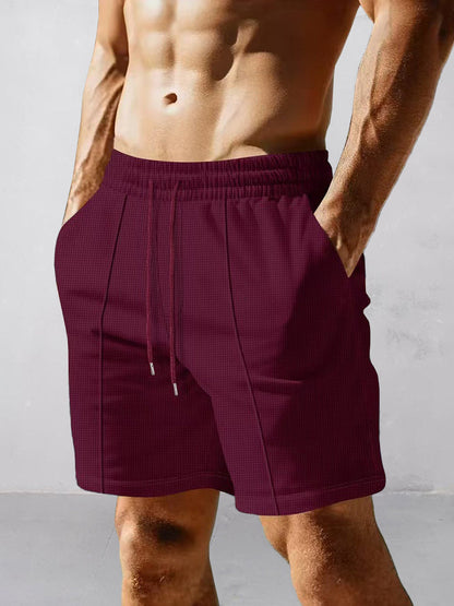 Shorts casuales de tejido waffle