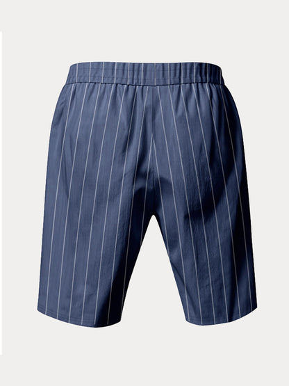 Shorts casuales de rayas 100% algodón
