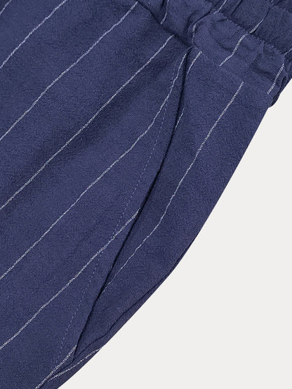Shorts casuales de rayas 100% algodón